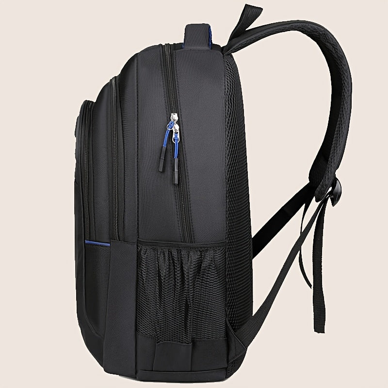Zipper Random, Large Capacity Outdoor Hiking Backpack Camping Bag for Men's Casual Backpack, Fits 17-inch Laptop, Durable School Backpack with Multiple Compartments, Multi-layer Design, Spine Protection Backpack, Height 48cm