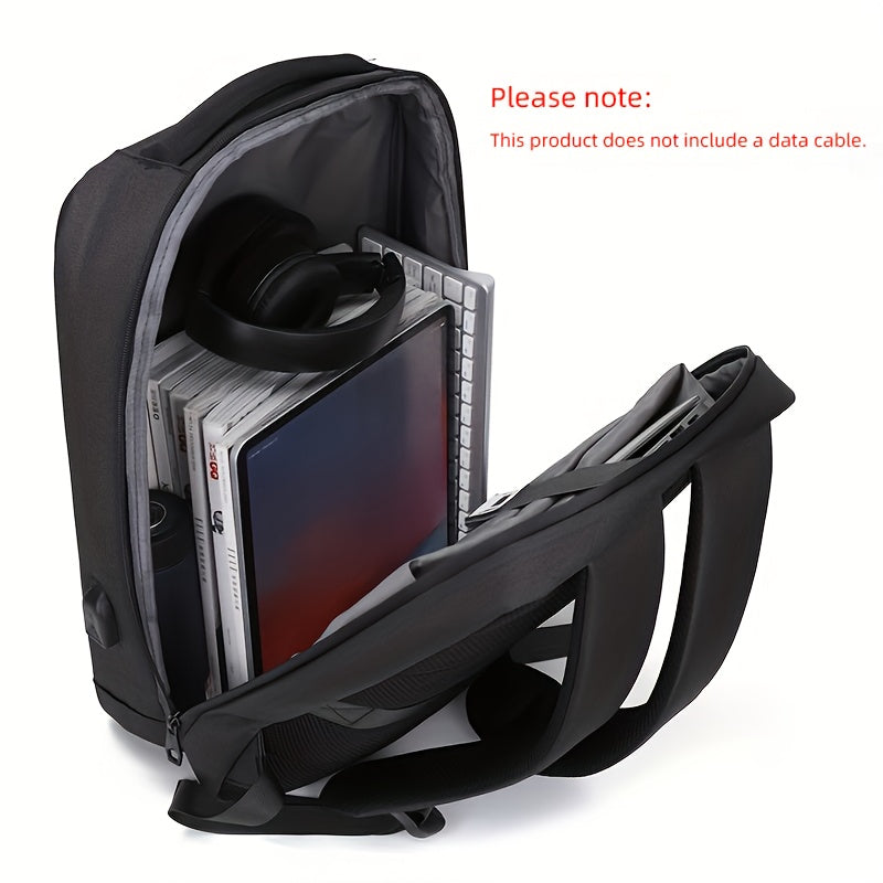 Hard shell business backpack for men, 15.6-inch laptop backpack, multifunctional travel backpack, night reflective strip design, commuting computer bag, Men's document backpack gift