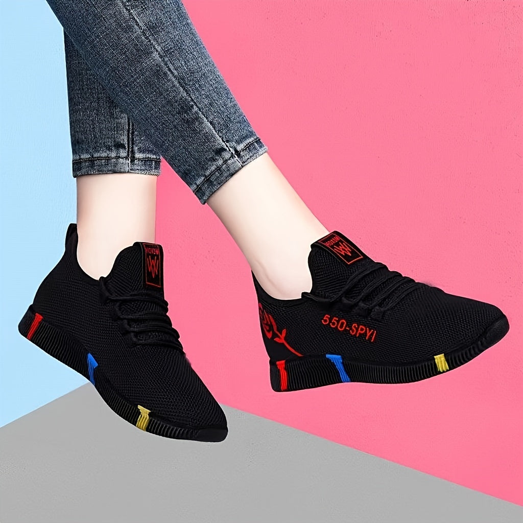 Women's Breathable Low-Top Sneakers - Camouflage Print Lace-Up Casual Shoes with Cushioned PVC Sole, All-Season Comfort for Casual Attire, Ladies Sneakers, Durable Traction Footwear