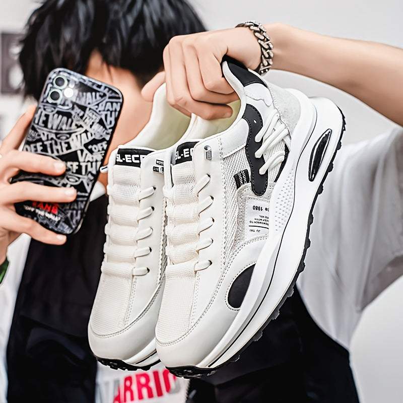 Popular New Fashionable Thick-Soled Sports Shoes for Men, Breathable, Wear-Resistant, Non-Slip, Lightweight Running Shoes, Casual Versatile
