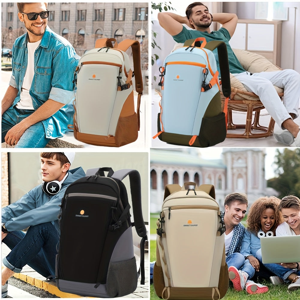 SWEET TOURIST Men'S Lightweight Hiking Backpack - Durable Oxford Fabric, Large Capacity, Adjustable Straps, Multiple Compartments for Outdoor Travel, Sports & Casual Use, Hiking Gear, Sturdy Construction