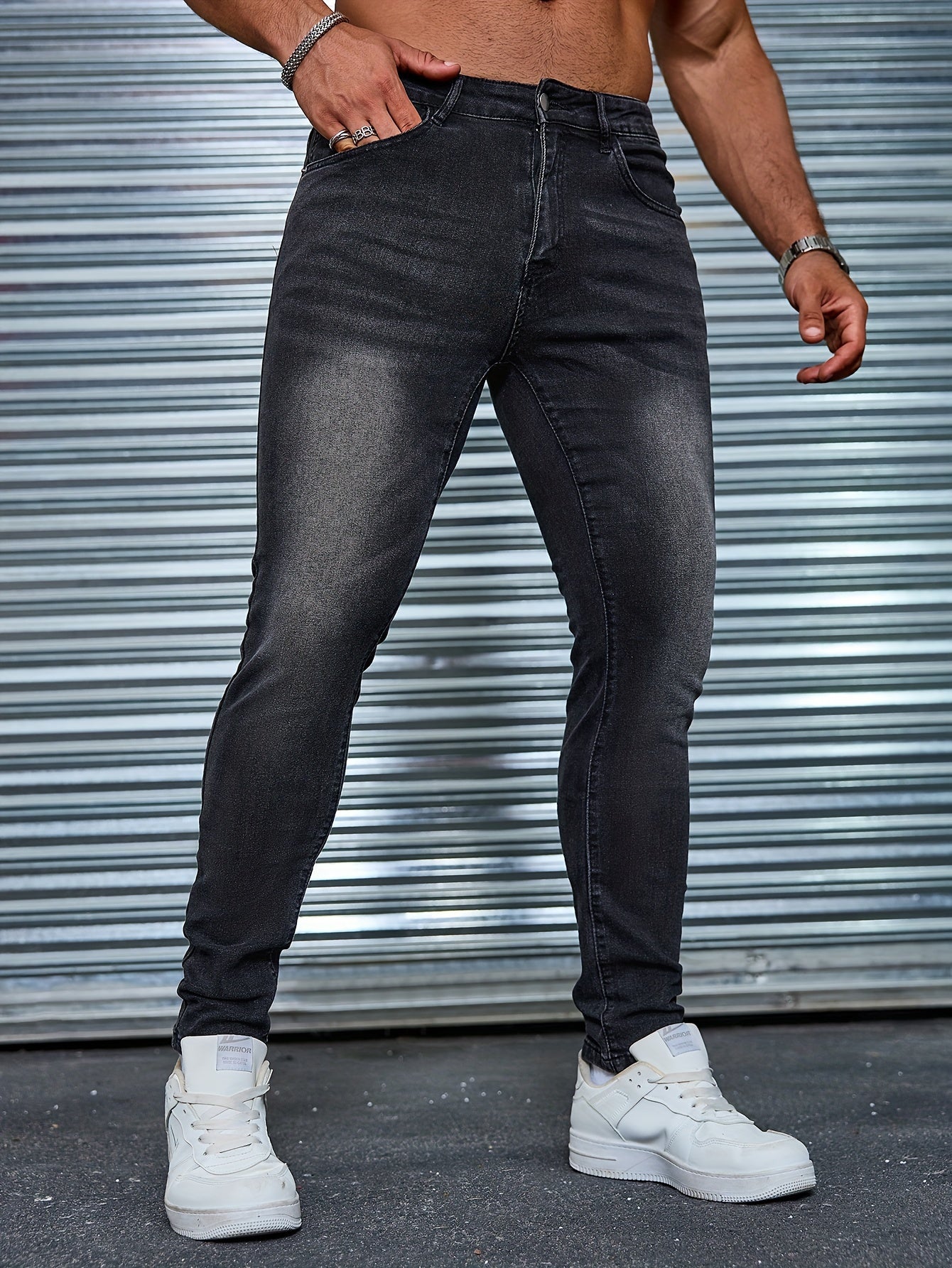 Men's Slim Fit Jeans - Rayon Blend, Stretch Denim, Solid Color, Machine Washable, Everyday Denim|Slim Fit Jeans|Rayon Blend Denim