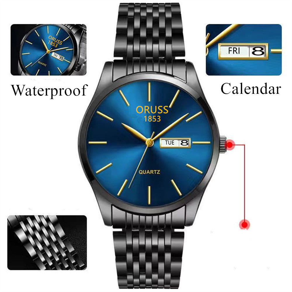 Men's Watch, Business Simple Double Calendar Cool Men's Watch