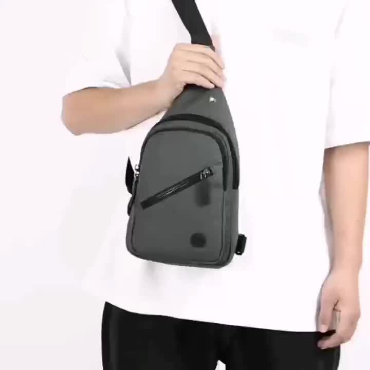 Stylish Men's Chest Bag Multifunctional Student Crossbody Bag Daily Commuting Trendy Versatile Shoulder Bag Outdoor Sports Bag Riding Small Backpack