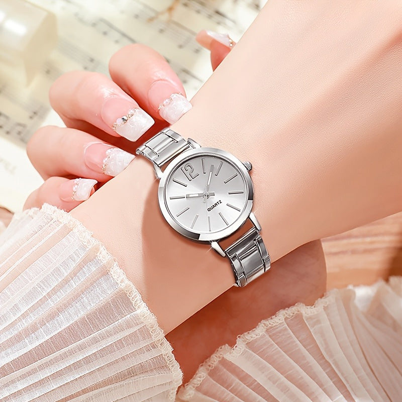 1pc Women's Fashionable Elegant Quartz Watch, Suitable for All Occasions: Mother's Day, Valentine's Day, Back-to- Season, Halloween, Christmas, Ramadan Gift (Box Not Included)