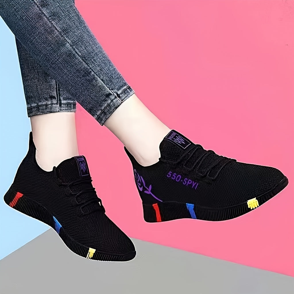 Women's Breathable Low-Top Sneakers - Camouflage Print Lace-Up Casual Shoes with Cushioned PVC Sole, All-Season Comfort for Casual Attire, Ladies Sneakers, Durable Traction Footwear
