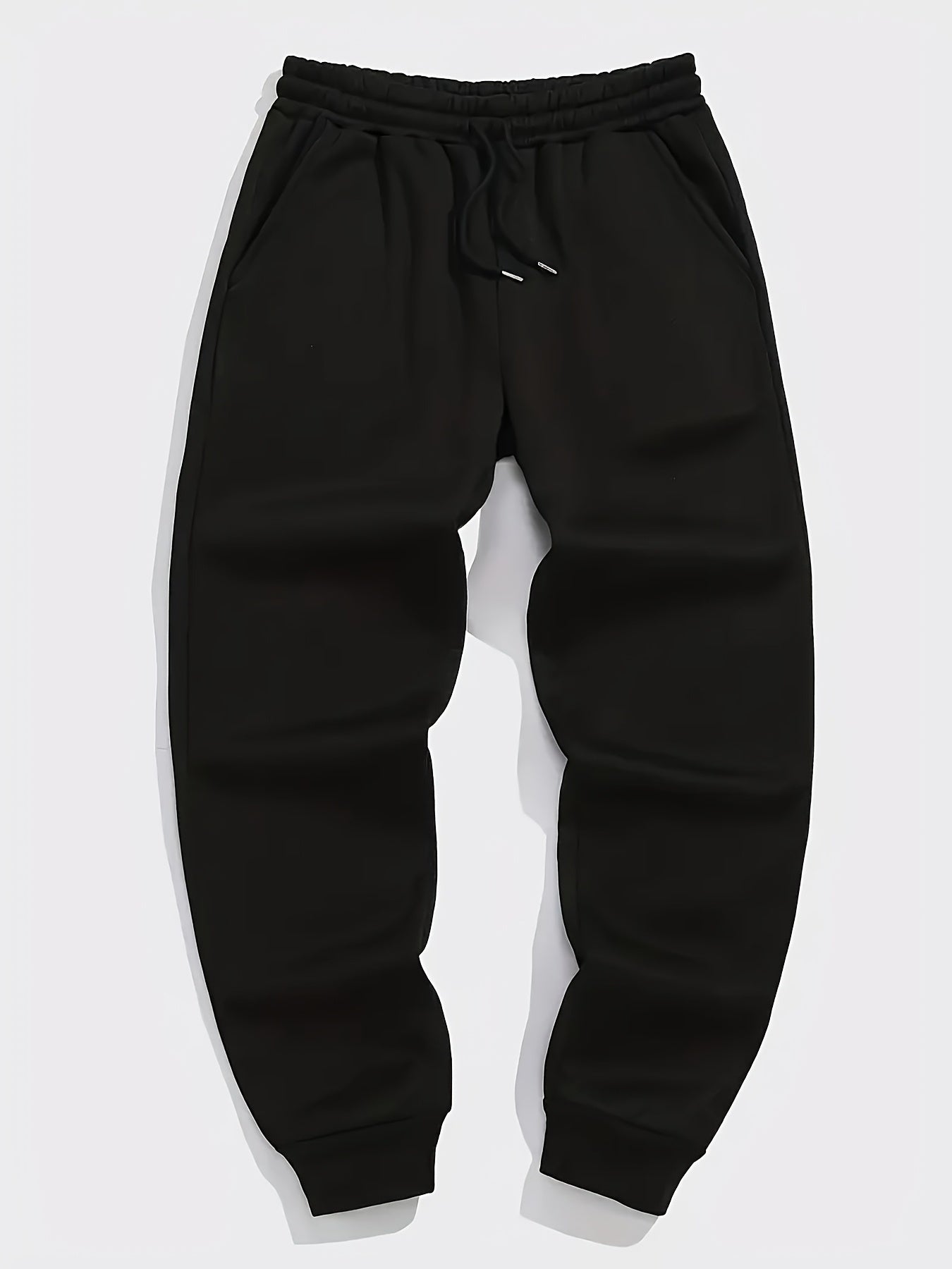 2pcs Men's Sporty Casual Jacket and Stretch Jogger Set, Spring/Autumn Fashion Hooded Jacket with Zipper Pockets, Windproof Outerwear and Black Stretch Joggers, Perfect for Outdoor Activities and Leisure Wear