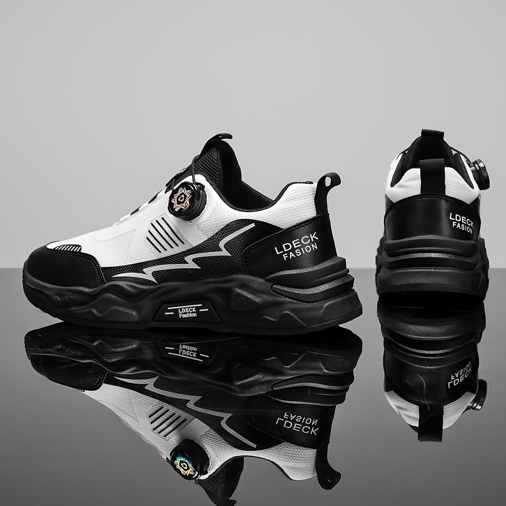 2025 Men'S Slip-Resistant Durable Fashionable Comfortable Height-Increasing Casual Skate Shoes, Low Top Round Toe Lace-Up with Fabric Inner & PVC Sole for All Seasons, Street Style Casual Footwear | Modern Look Sneakers | Dur
