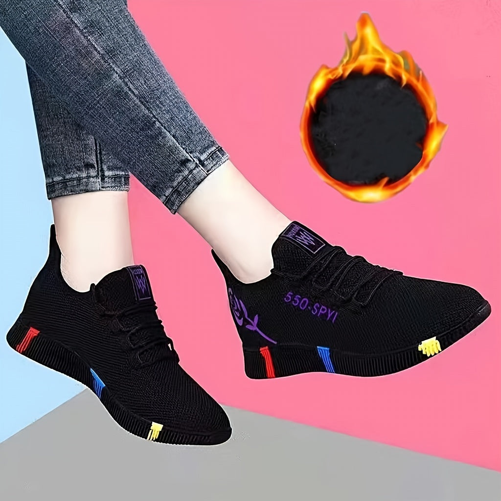 Women's Breathable Low-Top Sneakers - Camouflage Print Lace-Up Casual Shoes with Cushioned PVC Sole, All-Season Comfort for Casual Attire, Ladies Sneakers, Durable Traction Footwear