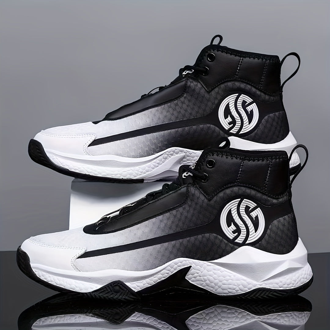 Unisex Fashion Sports Sneakers - Casual Street Athletic Running Shoes with Breathable Fabric Upper, Mid Top Lace-Up, Rubber EVA Sole, All-Season Comfort, Round Toe for Training & Basketball