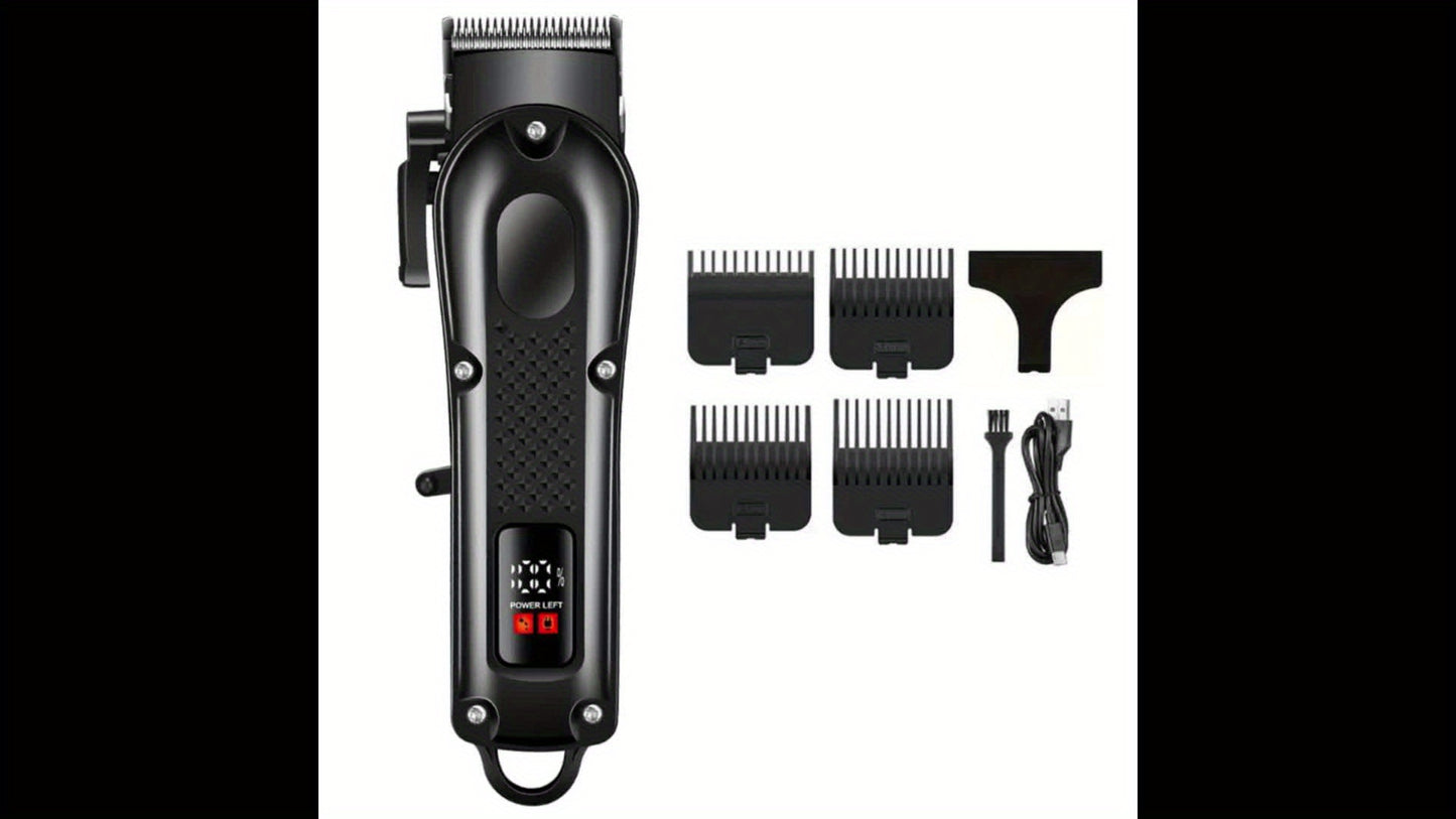 USB Rechargeable Electric Hair Clippers | Professional Home Barber | Portable Hair Trimmer | Black Design | Stylish Hair Cutting Tool | Modern Hair Clipper | Compact Hair Trimmer