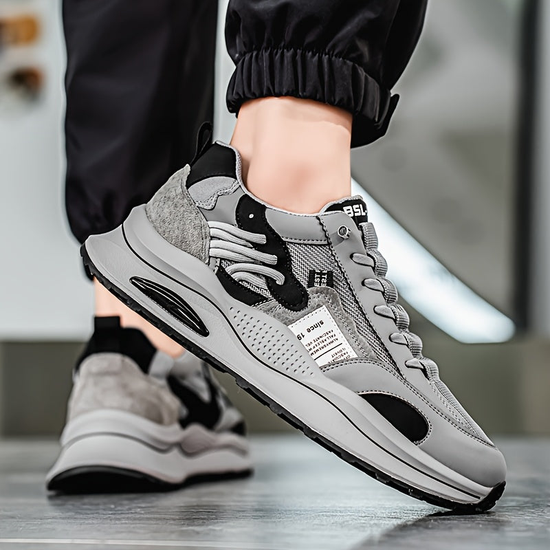 Popular New Fashionable Thick-Soled Sports Shoes for Men, Breathable, Wear-Resistant, Non-Slip, Lightweight Running Shoes, Casual Versatile