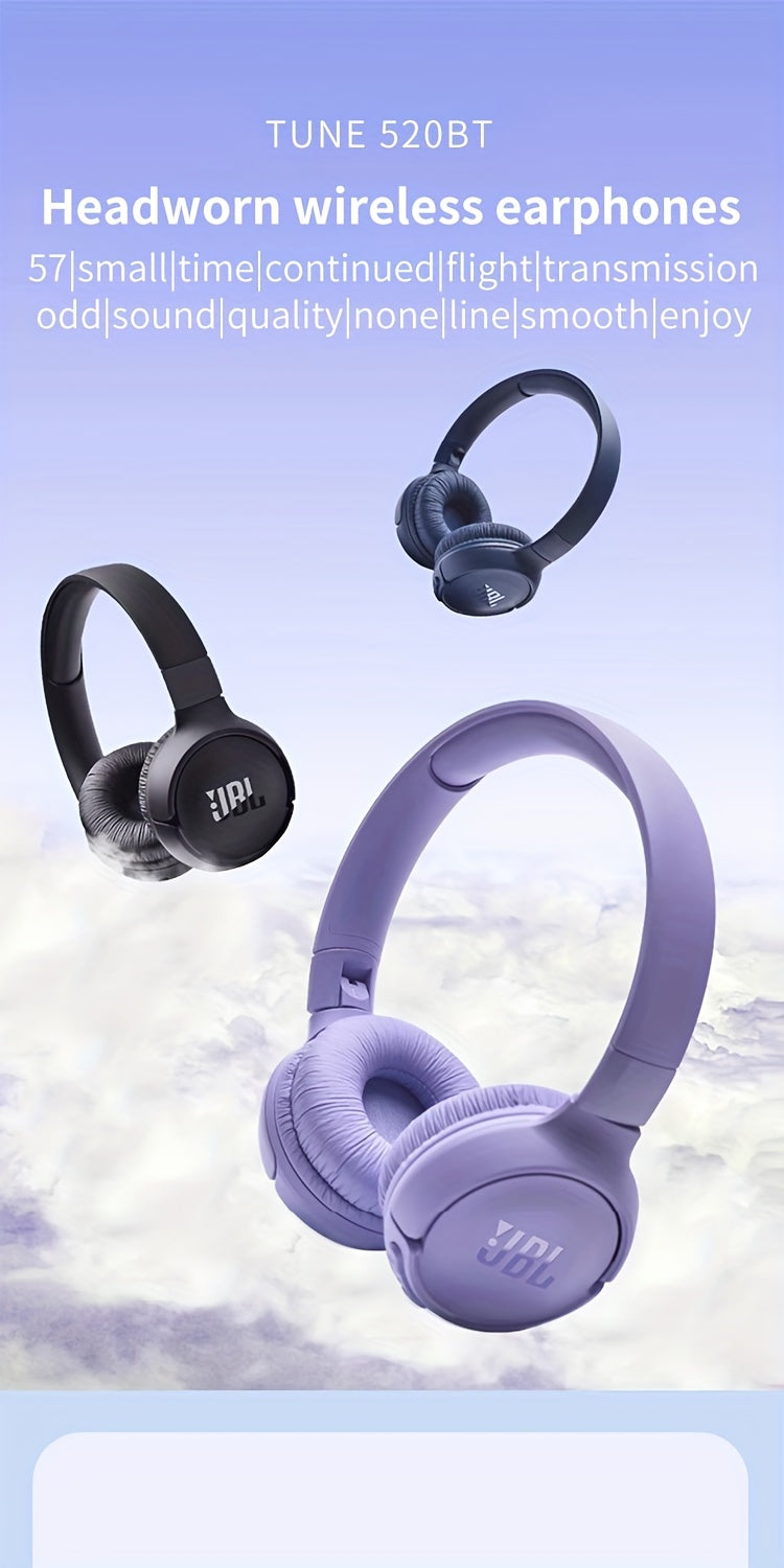 JBL T520BT անլար ականջակալները, որոնք իդեալական են ճանապարհորդության, աշխատանքի, տան և մարզասրահի համար, առանձնանում են խորը բասով, մարտկոցի երկարատև աշխատանքով և հարմարավետ տեղավորմամբ։