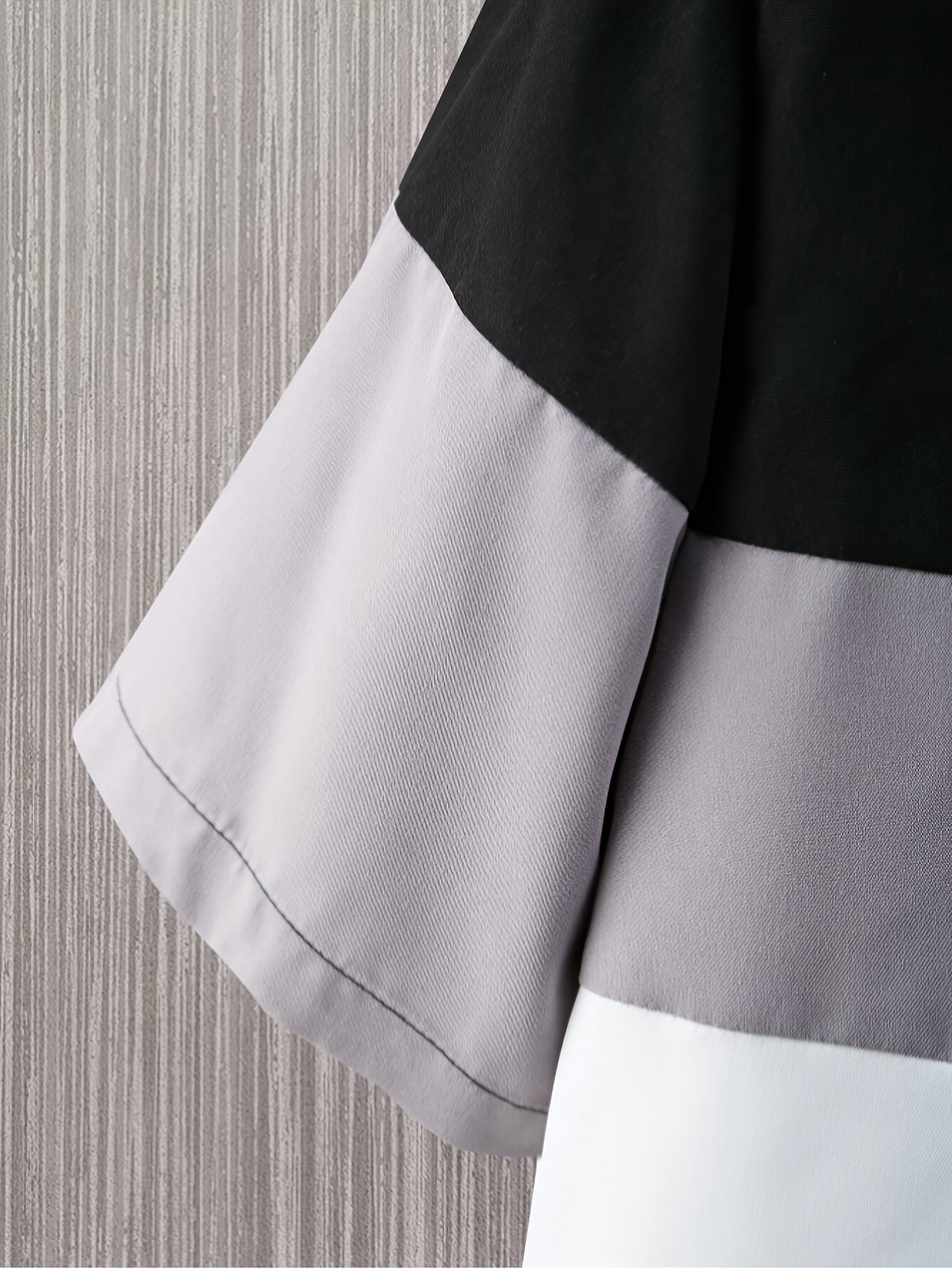Men'S Letter Color Block Short Sleeve Shirt Shorts Casual Suit 2pcs Set