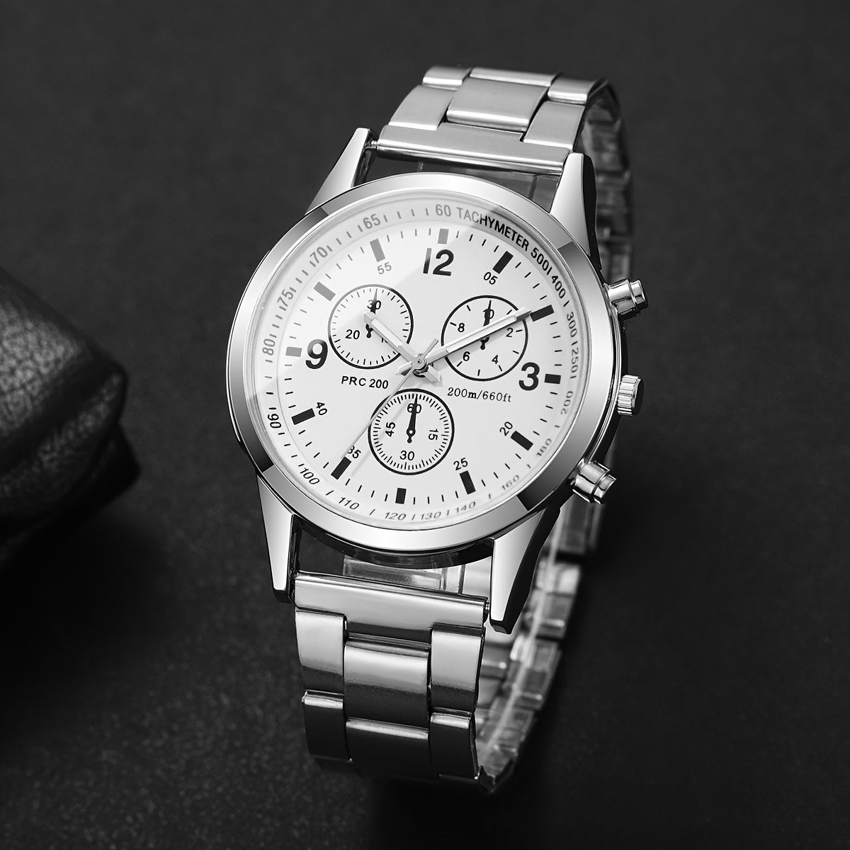 1pc/set Men'S Casual Round Zinc Alloy Quartz Watch, Non-rechargeable Button Battery (Diameter<20mm), with Digital Dial, for Business
