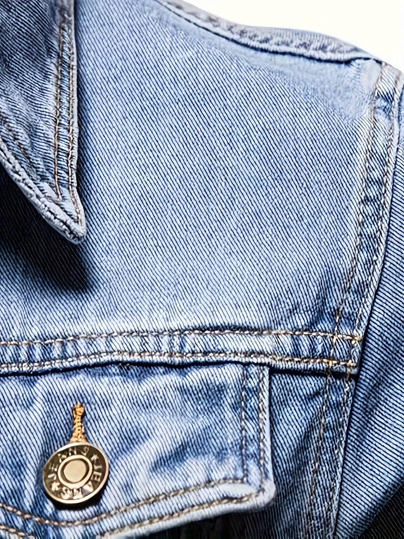 Men's Slim-Fit Denim Jacket - Casual Cotton Blend, Long Sleeve with Pockets, Machine Washable