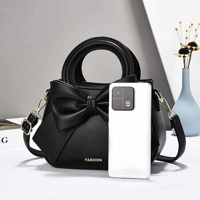 Large Capacity Practical Crossbody Women'S Bag 2025 New Commuting Versatile Cute Elegant Bow Design Fashionable Lightweight Fresh Street Outing Essential Shoulder Bag