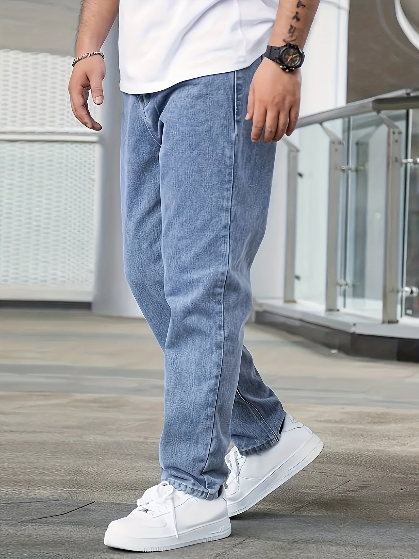 Men'S Classic Straight Leg Jeans - Cotton Blend, Relaxed Fit, All-Season Comfort, Casual Non-Stretch Jeans with Two Front Pockets, Allseason Jeans | Casual Straight Leg Jeans | Comfortable Fit Jeans