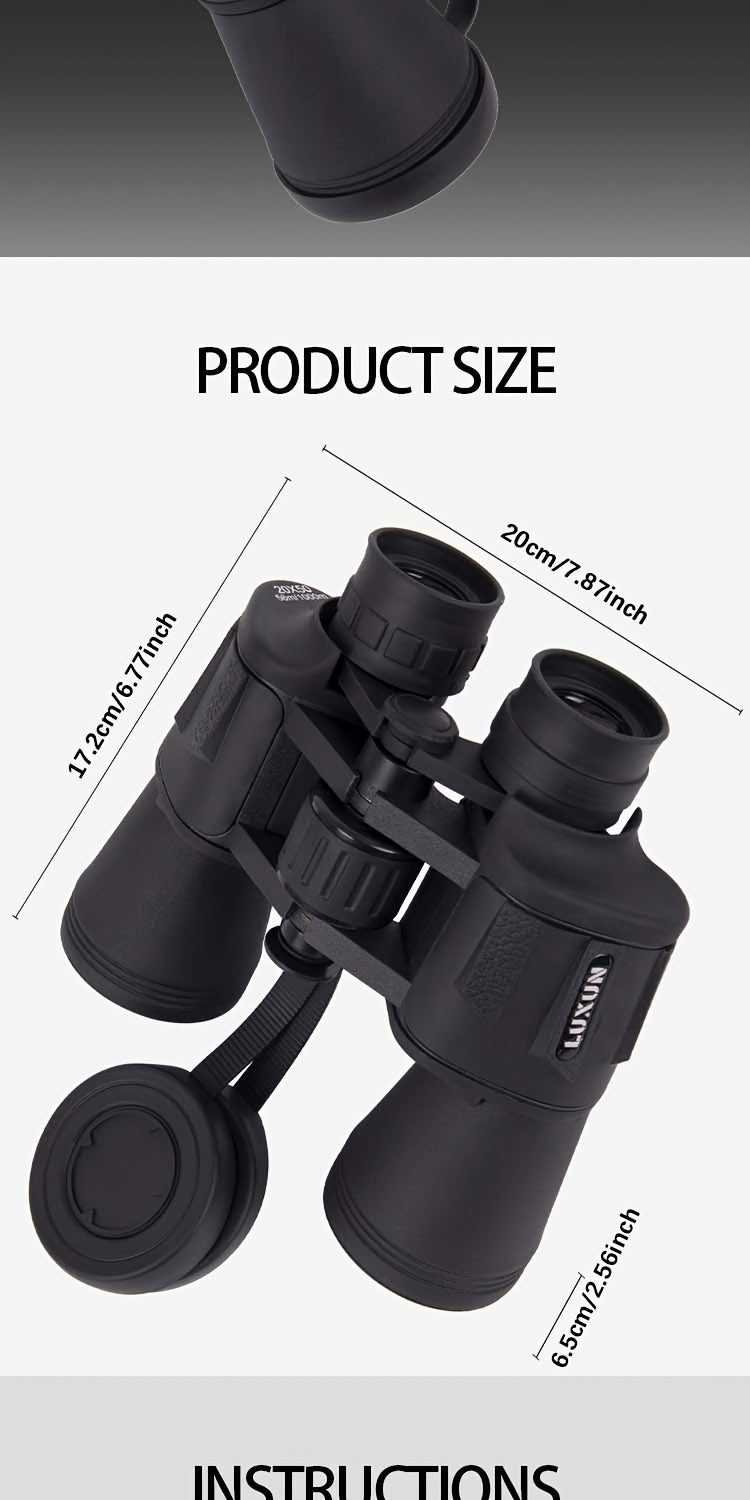 10X50 High Magnification Binoculars - Professional HD Optics for Concerts, Bird Watching, Sports Events & Hunting, Includes Portable Bag & Shoulder Strap, Durable Rubber Material, Compact Design for Easy Travel, Concerts, Bir