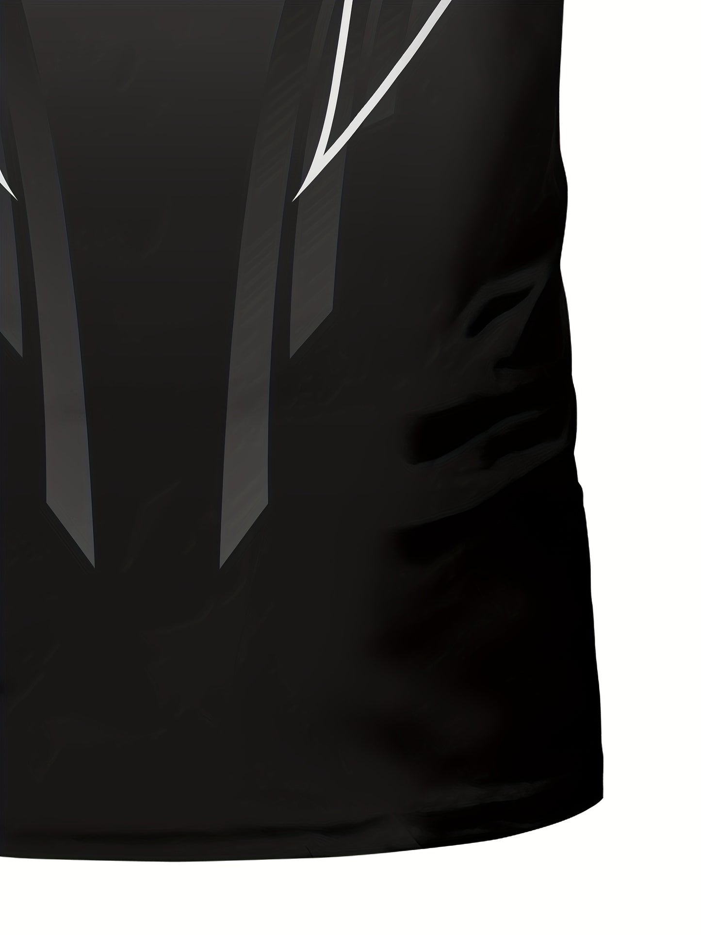 Men'S Slim Fit Breathable T-Shirt with Intricate Black & White Geometric Print - Moisture-Wicking Polyester-Spandex Blend, Machine Washable, Round Neck Short Sleeve for Summer Casual Wear, Gym, Hiking & Outdoor Activities