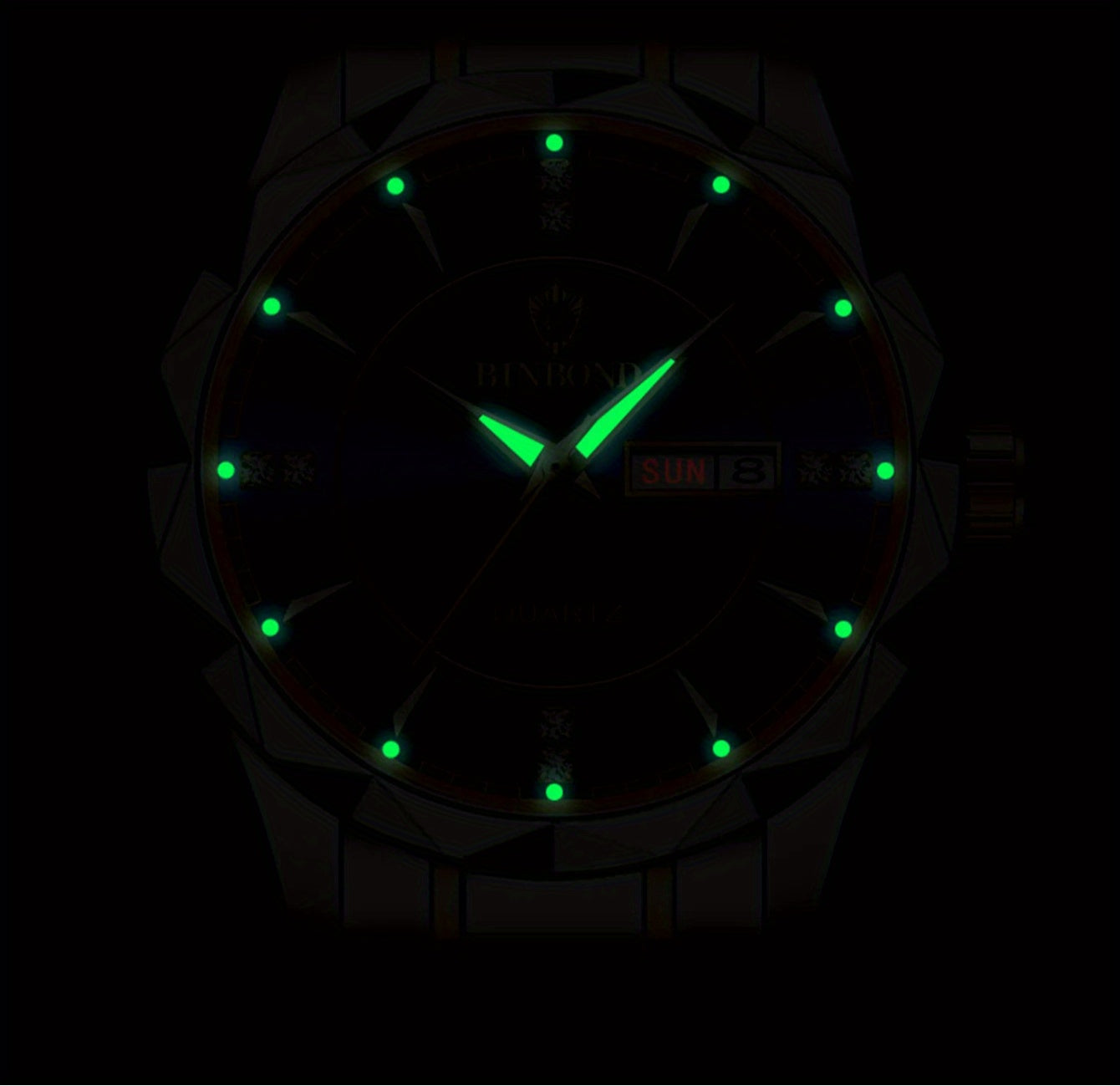 BINBOND Luxury Fashion Calendar Waterproof Women's Quartz Watch