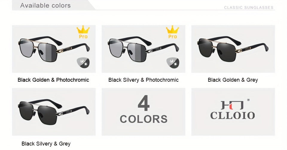 CLLOIO Top Quality Photochromic Men Women Polarized Driving Chameleon Anti-glare Sport UV400