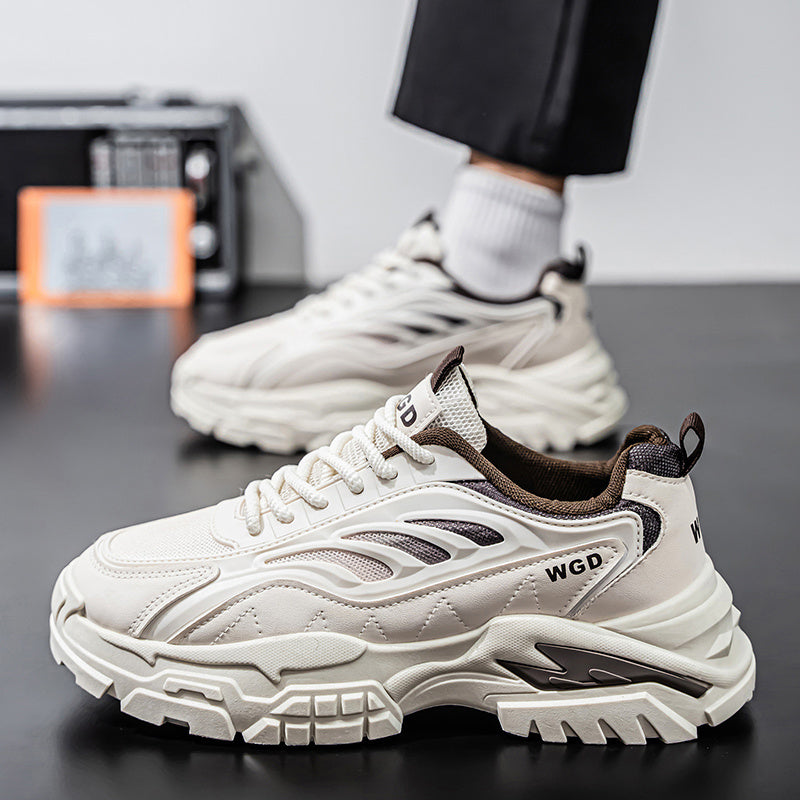 Men'S Shoes 2025 Summer Trendy Breathable Mesh Casual Sneakers Comfortable Lightweight Platform Dad Shoes Thick Sole Mesh Versatile Men'S Sports Shoes Special Offer