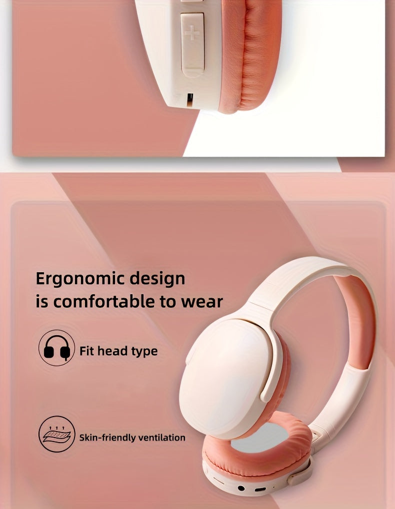New wireless earphones, comfortable foldable earphones, suitable for tablets/PC/TV/phones/birthdays/Easter travel gifts. Wireless Earphones Folding Soundproofing Earphones, Comfortable Leather Paired with Wireless Earphones.