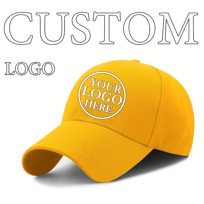 Customizable Baseball Cap - Adjustable, Lightweight Polyester Hat for Men & Women - Personalize with Text, Photos, or Logo - Available in Multiple Colors, Custom Baseball Cap, Without Battery