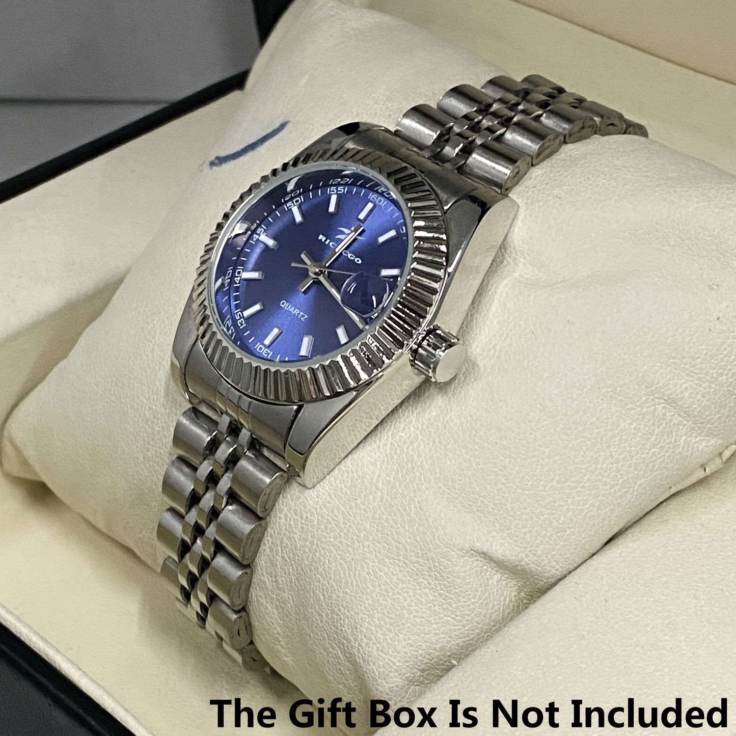 Elegant Women'S Stainless Steel Quartz Watch with Colorful Dial, Alloy Case, and Stainless Steel Strap - Calendar Function, Ideal Gift, Gift Watch|Elegant Timepiece|Hinged Watch Movement