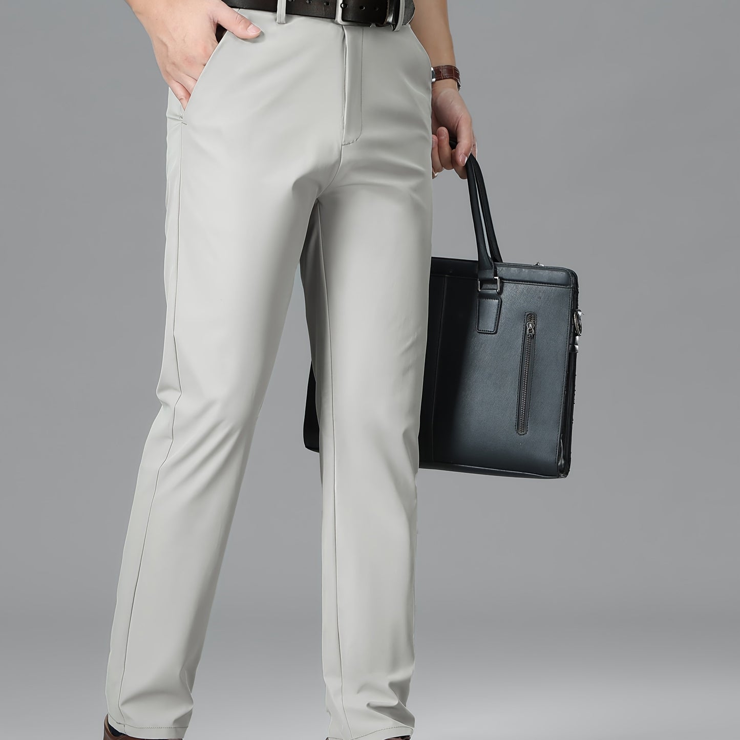 Men'S Business Casual Straight-Leg Pants for Summer