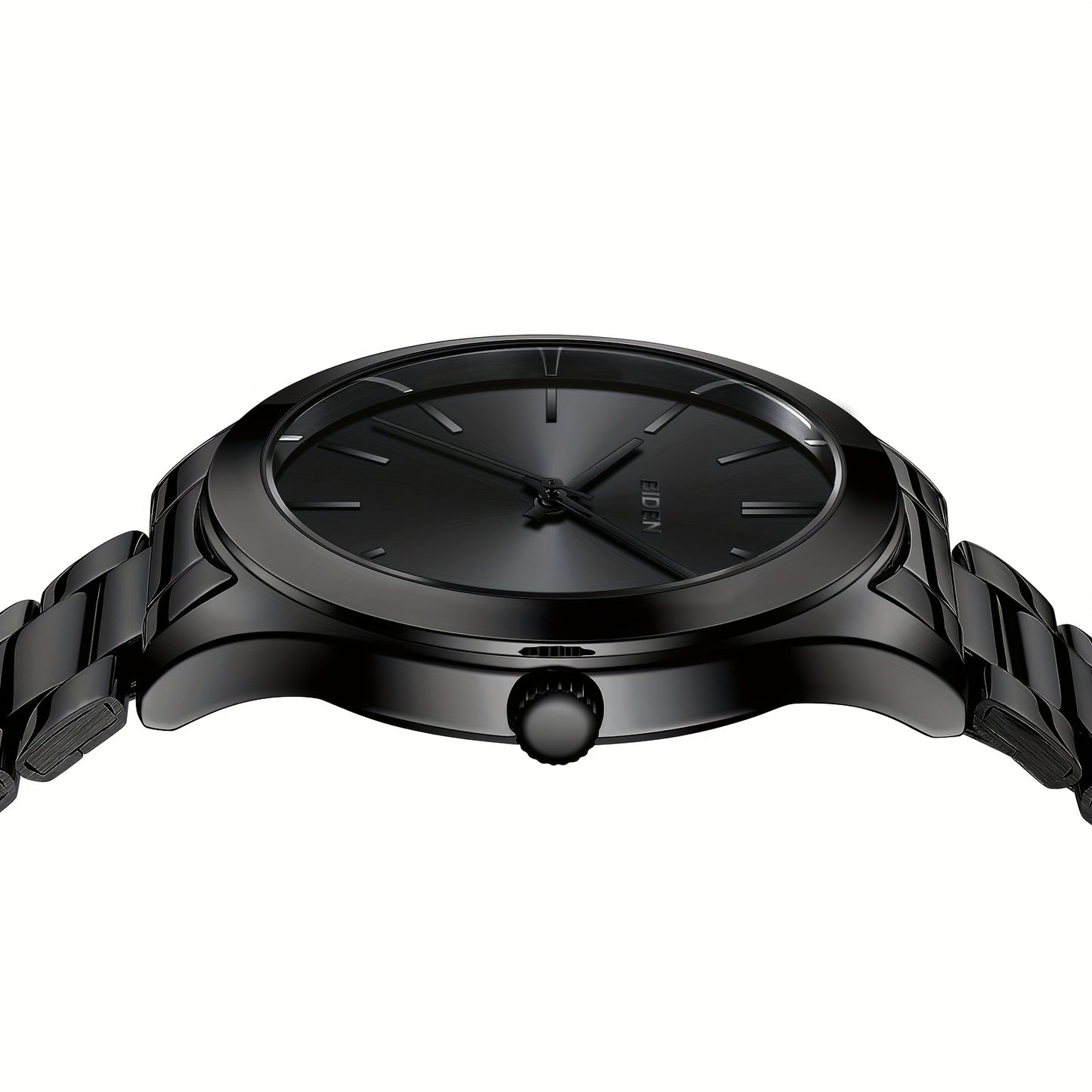 Simple Men'S Watch Black Waterproof Quartz Watch