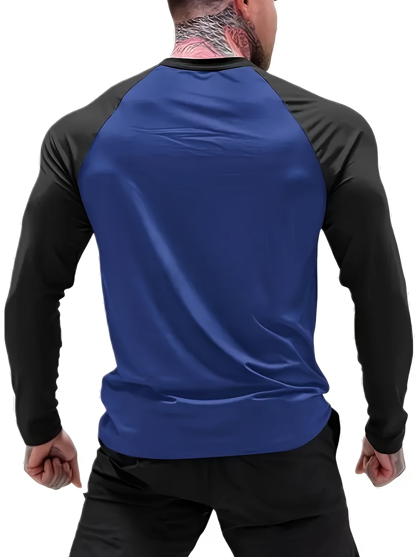 Men's Athletic Compression Long Sleeve T-Shirt - Quick-Dry, Breathable, with Graphic Print, Crew Neck, Stretch Fabric - Ideal for Running, Gym & Sports Activities, Gym Clothes