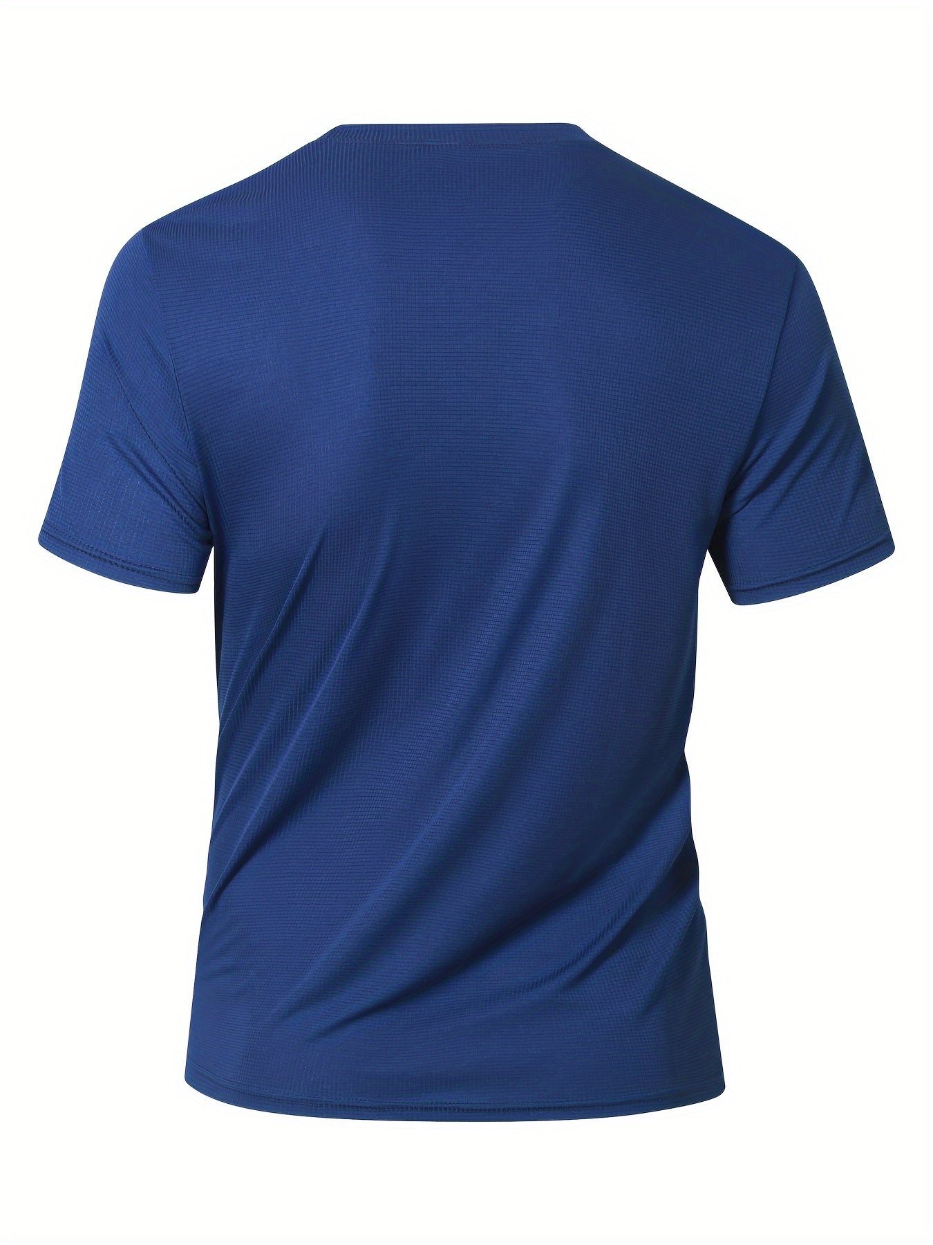 Men's Lightweight Sports T-Shirt - 100% Polyester, Moisture-Wicking, Breathable, Smooth Fabric, Round Neck, Short Sleeve, for Sports, Training, Casual, Party, Beach, Night Out - Unisex-Adult