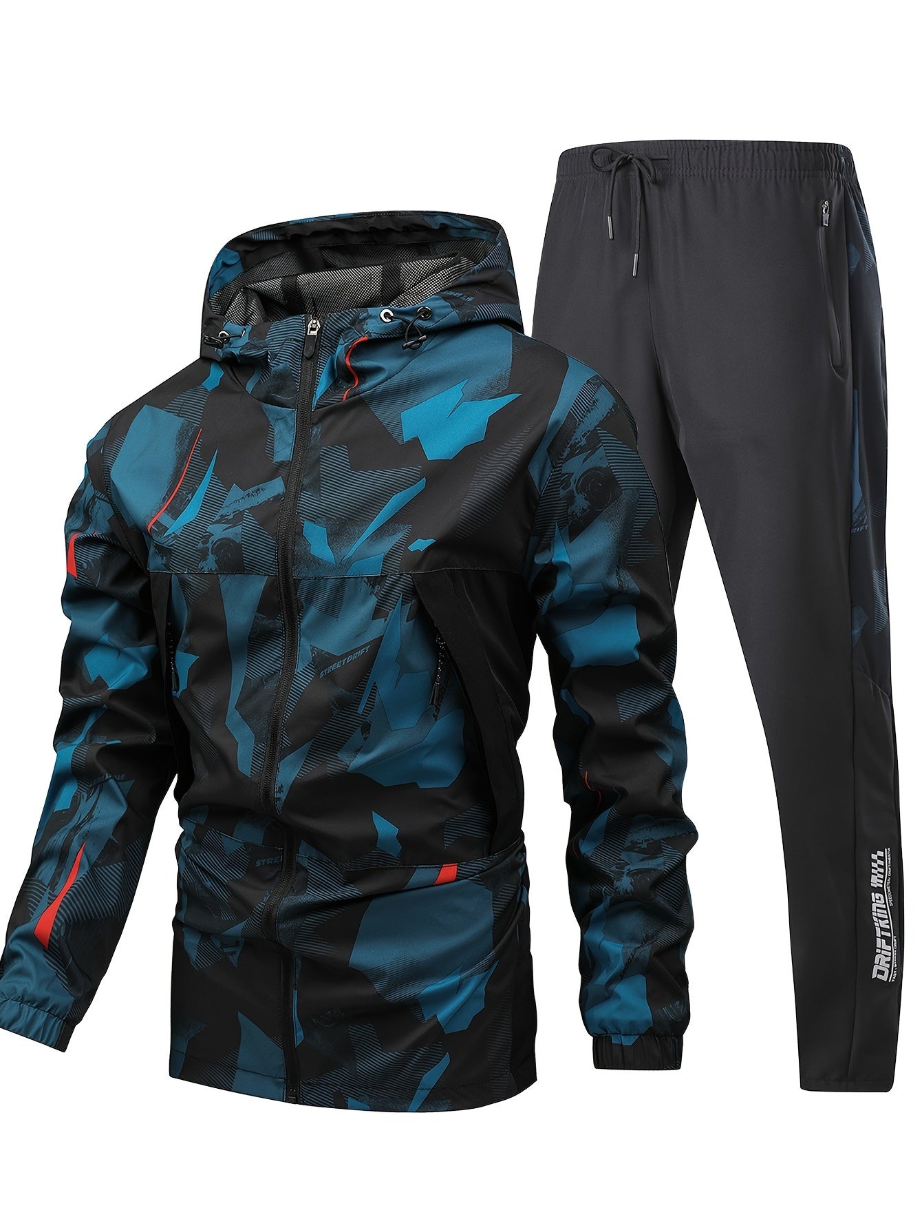 Men'S Long-Sleeve Sports Outfit with Casual Long Pants