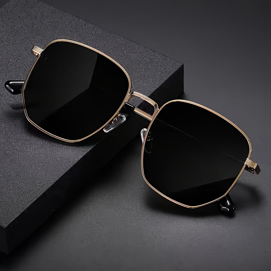 Vintage Multifaceted Fashion Glasses, Y2K Style Metal Eyewear for Men And Women