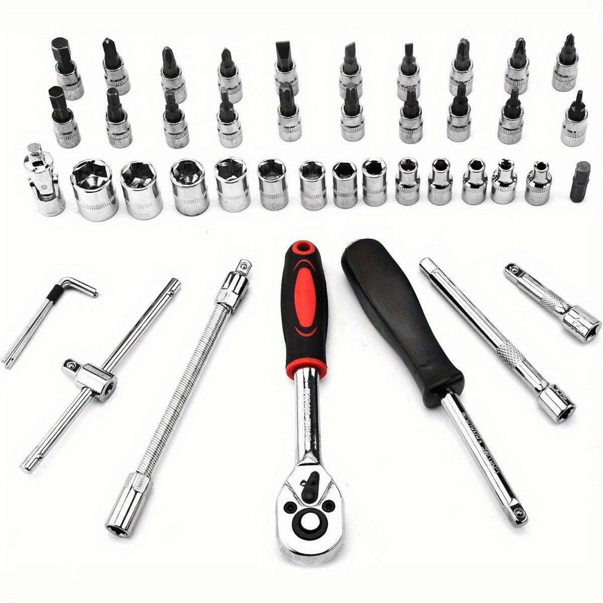 Multifunctional Integrated-Piece and 216pcs Car Repair Set, Suitable, Bicycles, Motorcycles Manual Wrench Socket Set, All-in-One Integrated Solution WY46&216-H4-0510-14