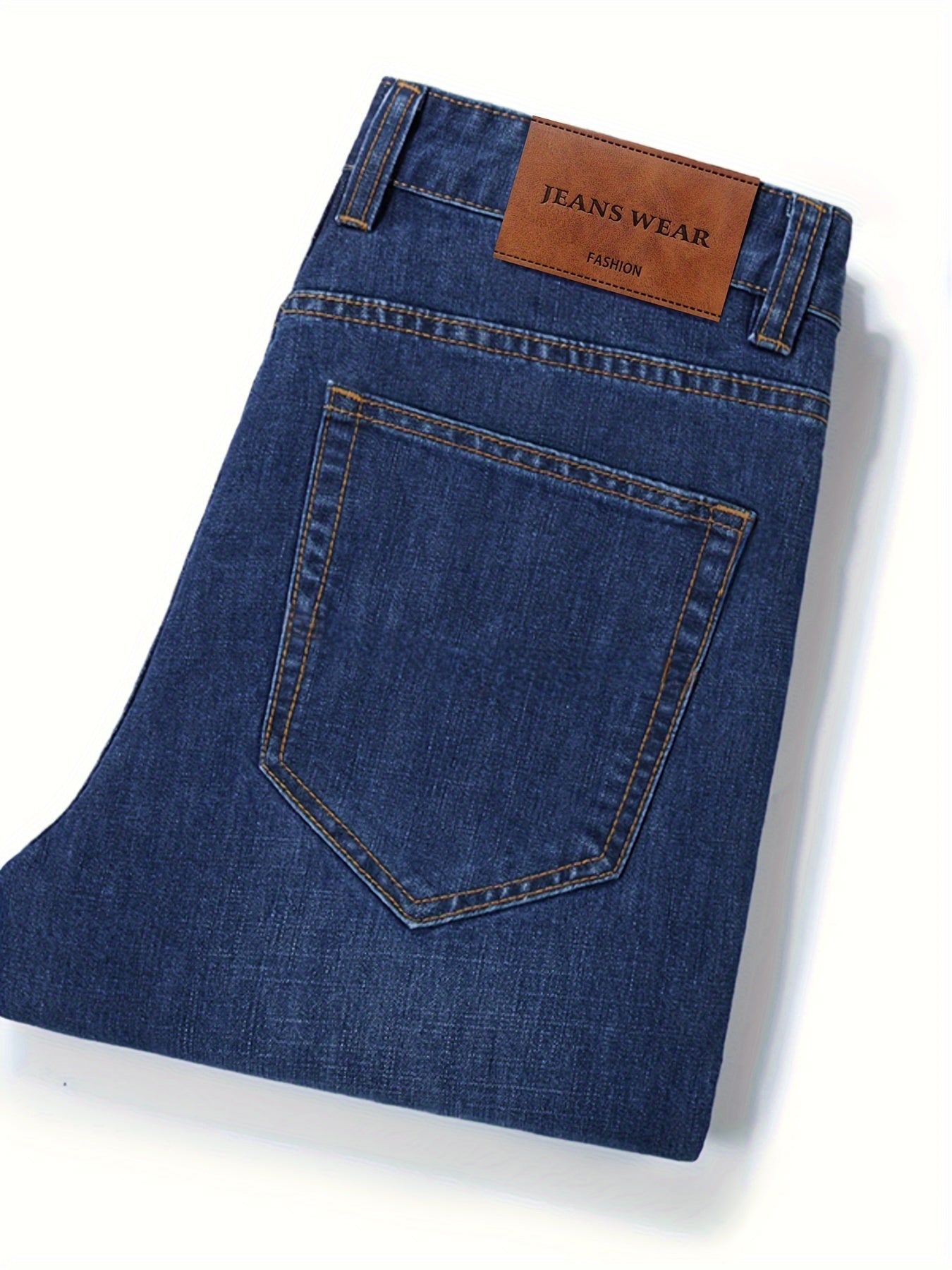 Large Size Men's Jeans Elastic Straight Long Pants Comfortable Casual Long Pants Simple And Versatile Men's Business Pants
