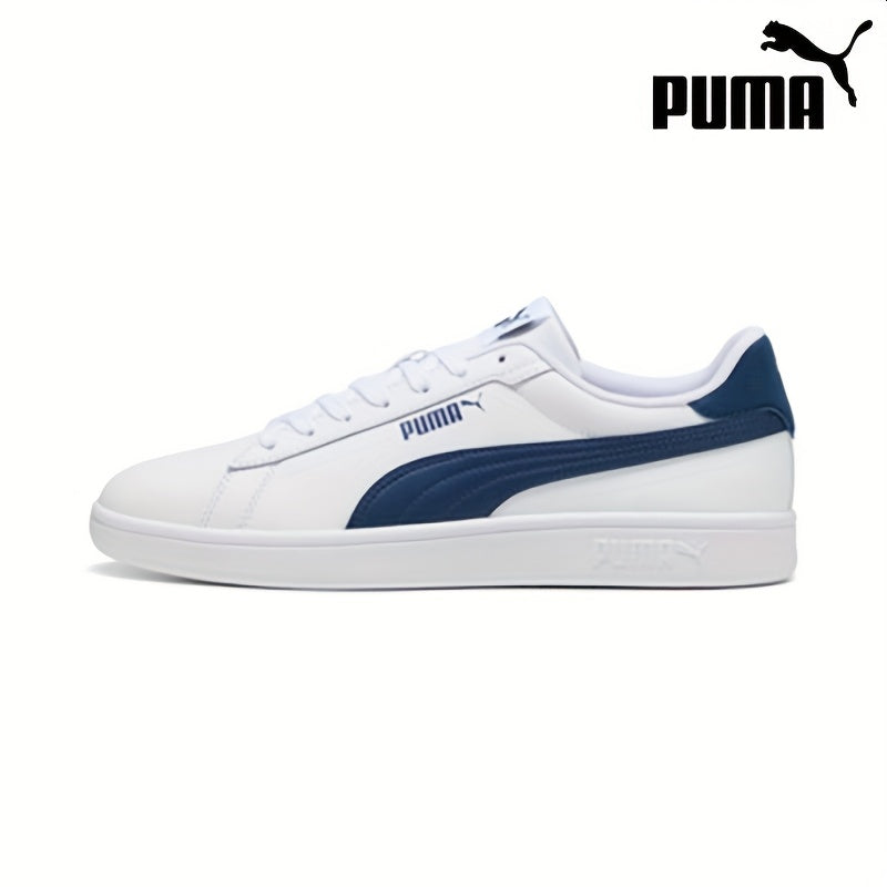 PUMA Unisex Low-Top Sneakers - White & Navy Blue, Lace-Up Casual Shoes with Cushioned Rubber Sole for Everyday, Gym, Office - All-Season Men's & Women's Athletic Footwear, Gym Footwear, Sporty Look, Durable Footwear