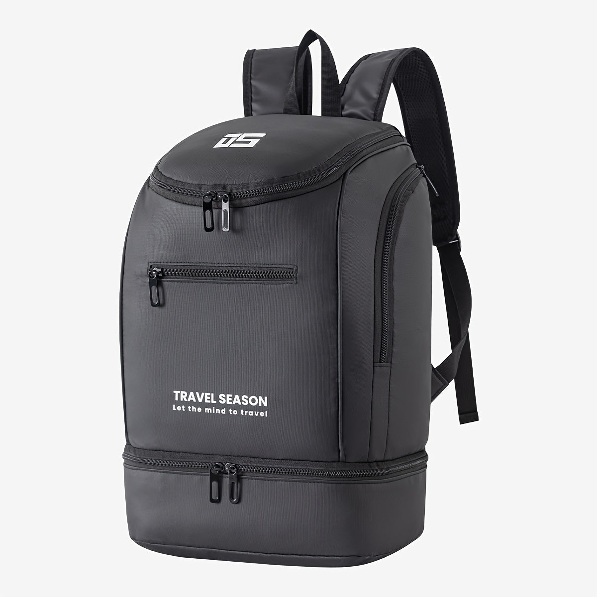 TRAVEL SEASON Large Capacity Sports Backpack - Durable Polyester, Wet/Dry Separation, Multi-Compartment Gym Tote Bag for Men and Women, Travel Backpack