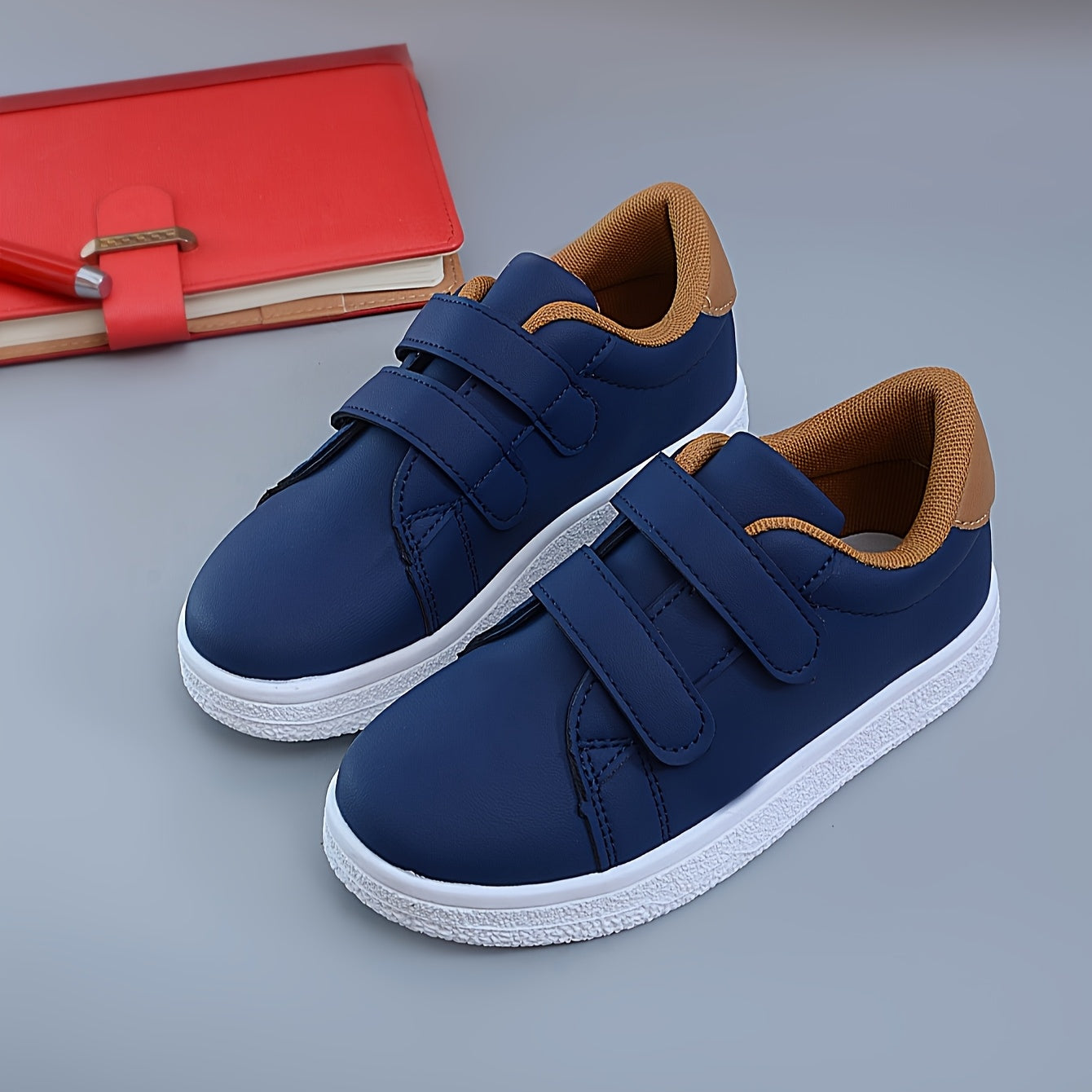 1 Pair Youngsters' Low-Top Casual Sneakers - Breathable Faux Cover with Closure, Lightweight TPR Sole for Boys & Girls - Spring/Fall Outdoor School & Daily Wear Shoes, Youngsters Sneakers, Everyday Youngsters Footwear, Stylis