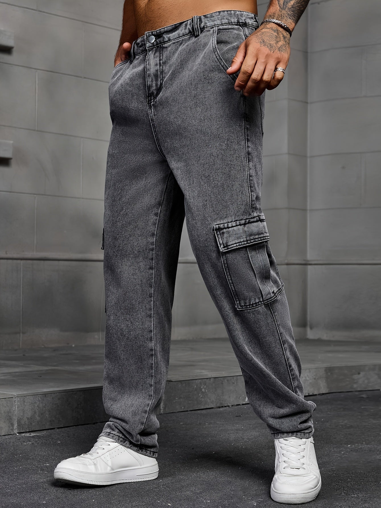 Men's Classic Blue Denim Jeans - 80%, Regular Fit, Machine Washable, Solid Color, All-Season Casual Wear, Comfortable Denim | Relaxed Fit Jeans | Textured Denim Pants