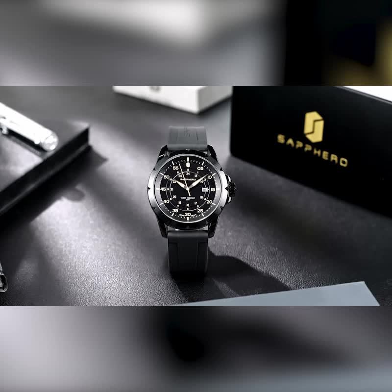 SAPPHERO Men's Luxury Watch - Stainless Steel Case & Band, 50m Waterproof, Analog Display with Date Window, Everyday & Formal Watch for Swimming, Business, Gifts - Affordable Luxury Wristwatch, Business Wristwatch, Sporty Ele