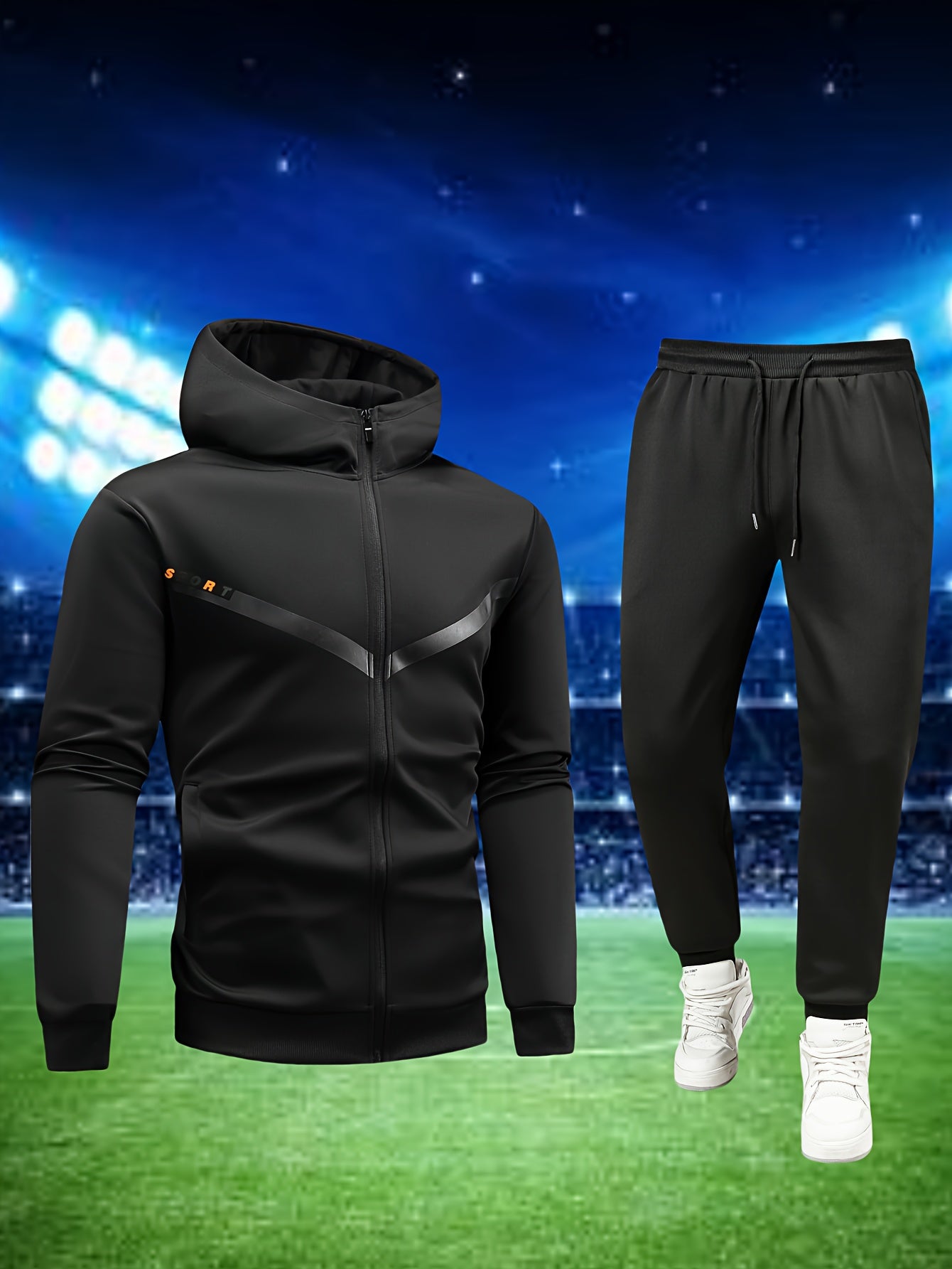 Men's Casual Sportswear Set: High-Quality Hooded Sweatshirt and Joggers for Running, Fitness, and Home Wear - Spring/Autumn Two-Piece Outfit