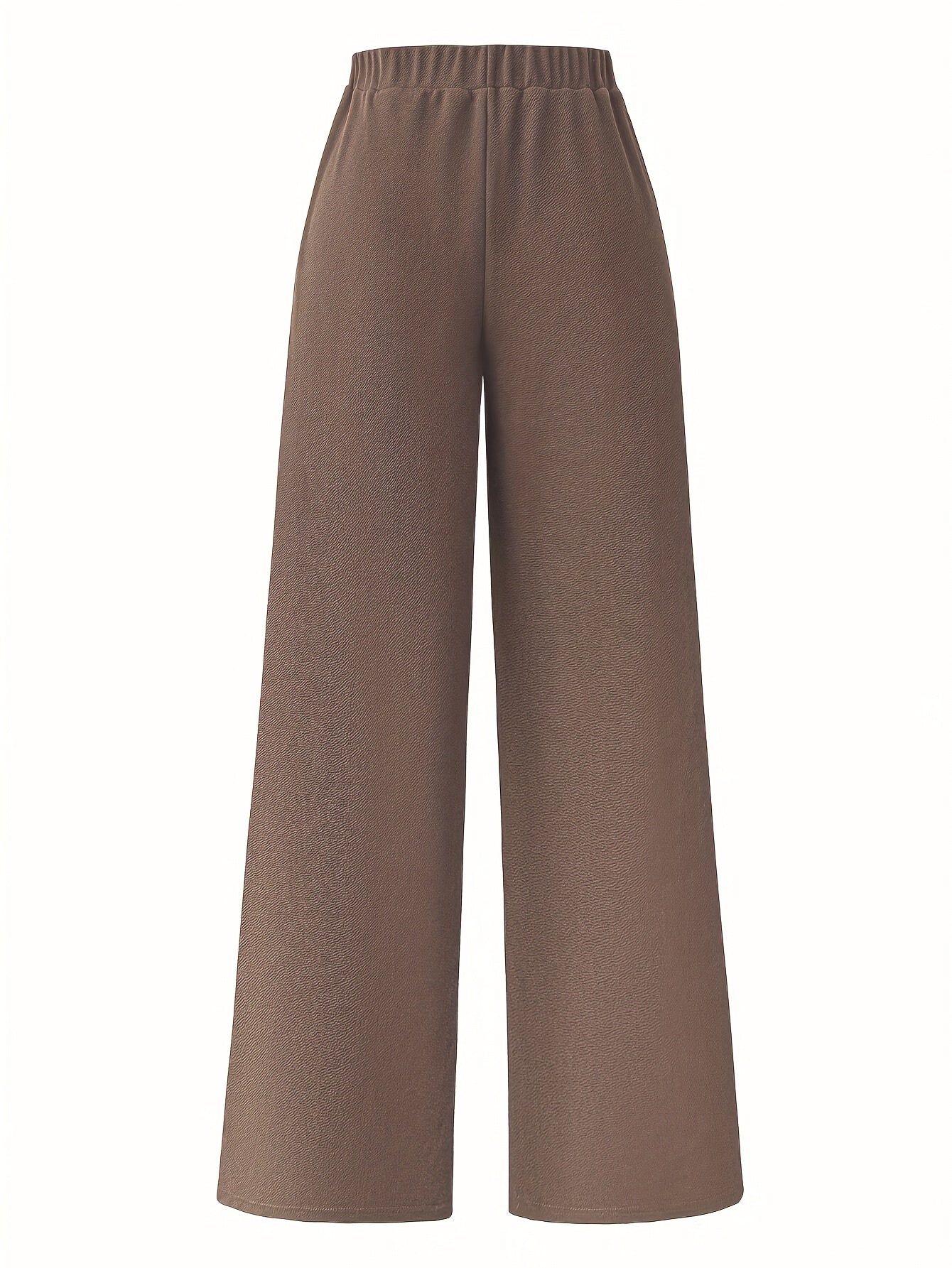 Elegant daily commuting two-piece set for ladies, featuring a color-blocked and pieced-together shirt and wide-leg trousers, suitable for all four seasons and machine washable.