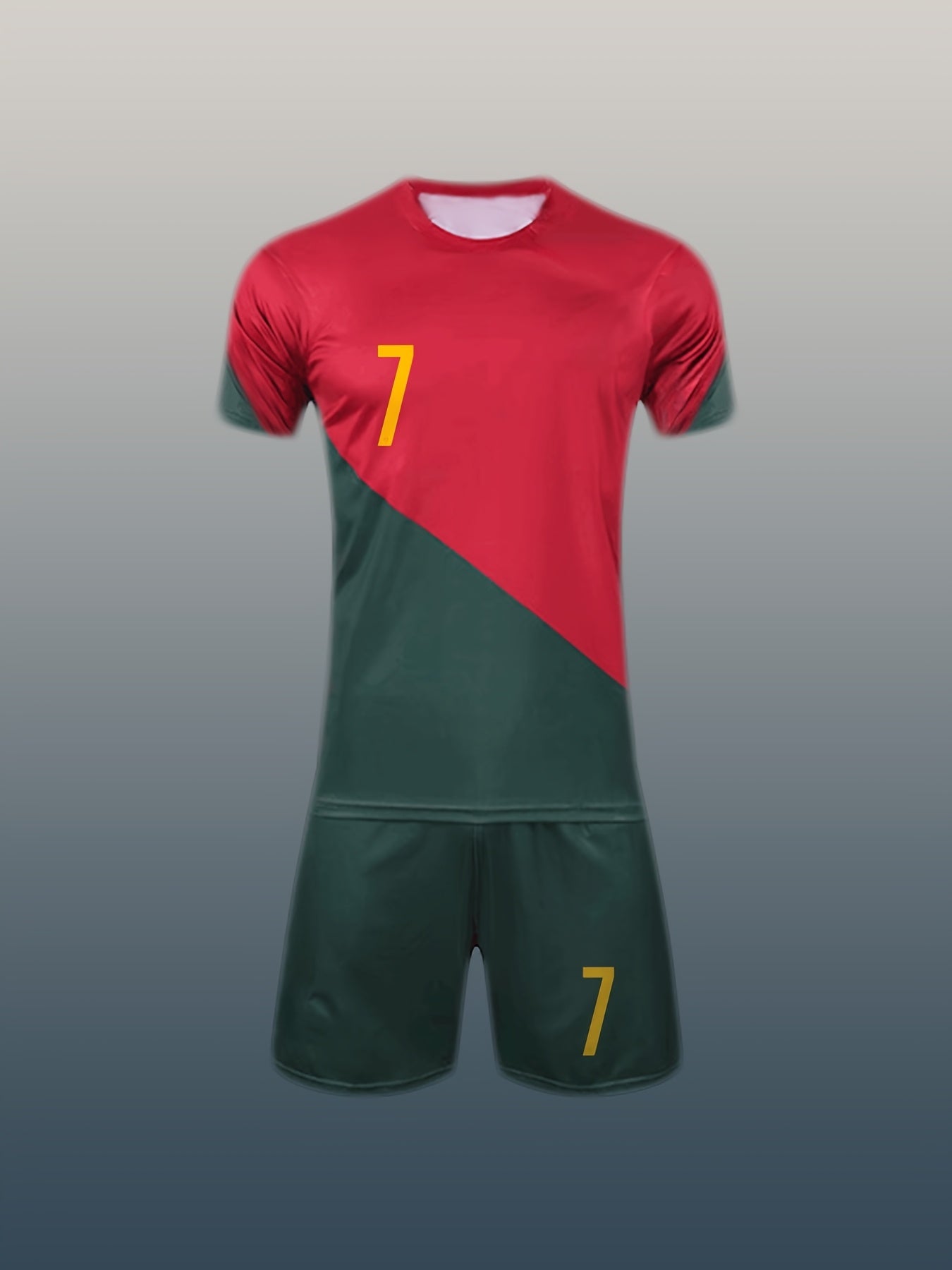 2022 Customizable Name and Number Portugal Jersey - Ronaldo Fan Edition Replica, 100% Polyester Quick-Dry Fabric with Breathable Mesh Design, Ideal for Watching Matches/Daily Wear/Fan Gatherings/Sports & Fitness, Perfect for