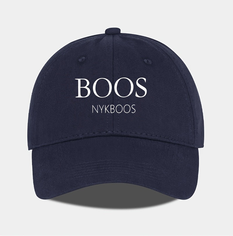 MLFO Casual "BOOS NYKBOOS" Baseball Cap, Lightweight Polyester, Adjustable Fit, Curved Brim, Hand Washable, 5 Colors, with Thanksgiving and Father'S Day Prints