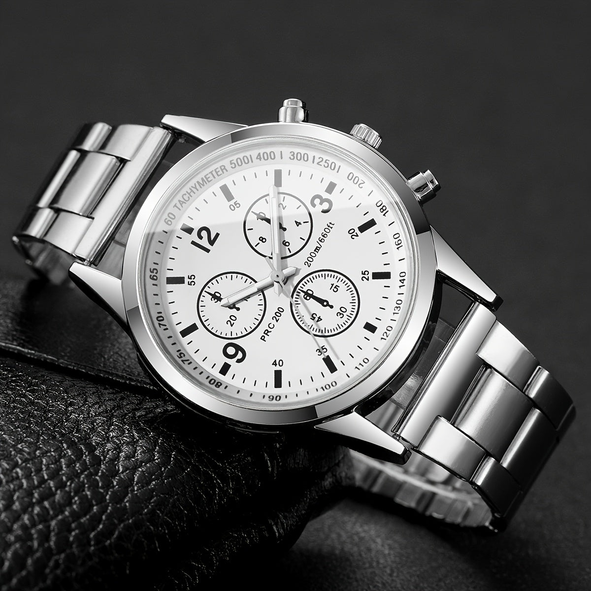 1pc/set Men'S Casual Round Zinc Alloy Quartz Watch, Non-rechargeable Button Battery (Diameter<20mm), with Digital Dial, for Business