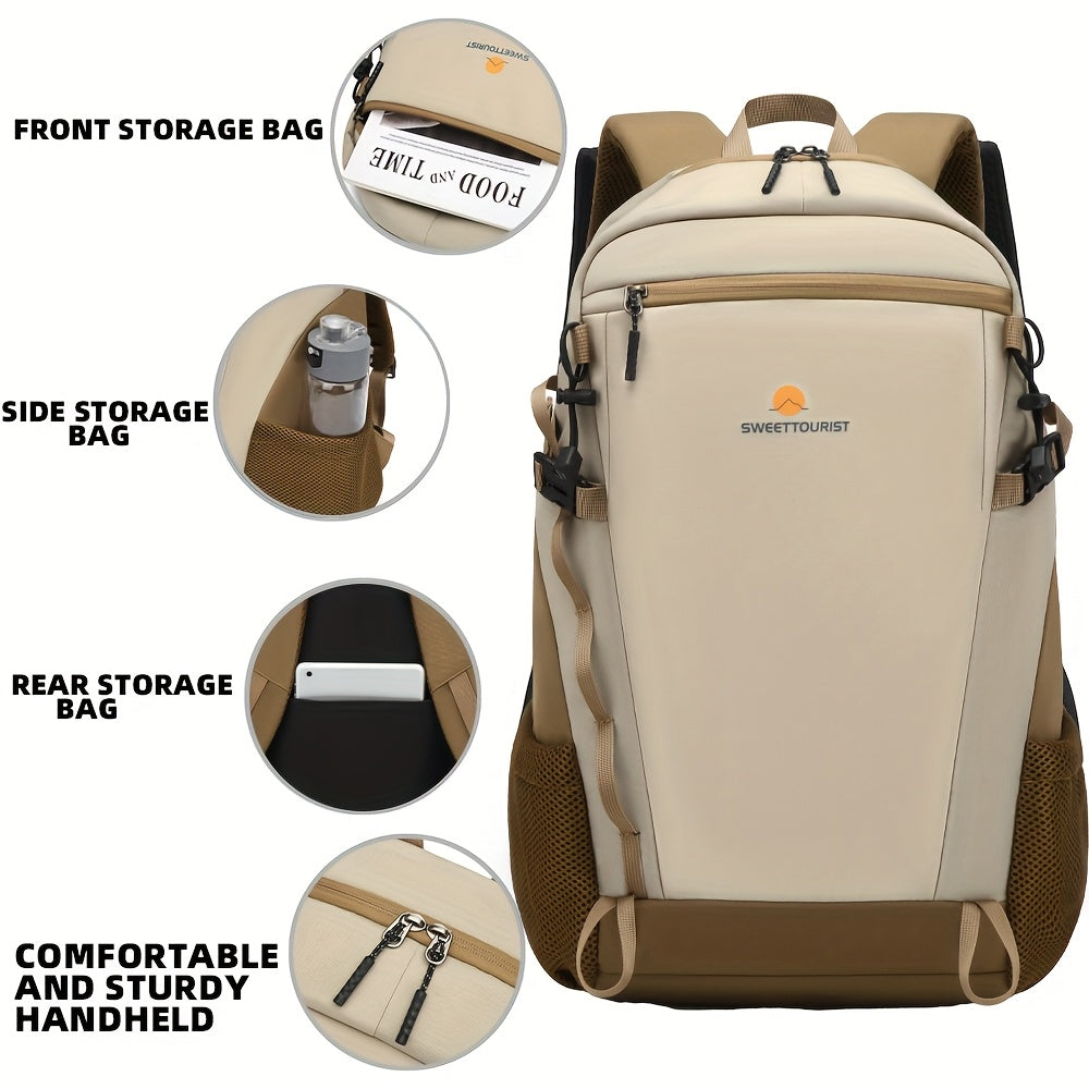 SWEET TOURIST Men'S Lightweight Hiking Backpack - Durable Oxford Fabric, Large Capacity, Adjustable Straps, Multiple Compartments for Outdoor Travel, Sports & Casual Use, Hiking Gear, Sturdy Construction