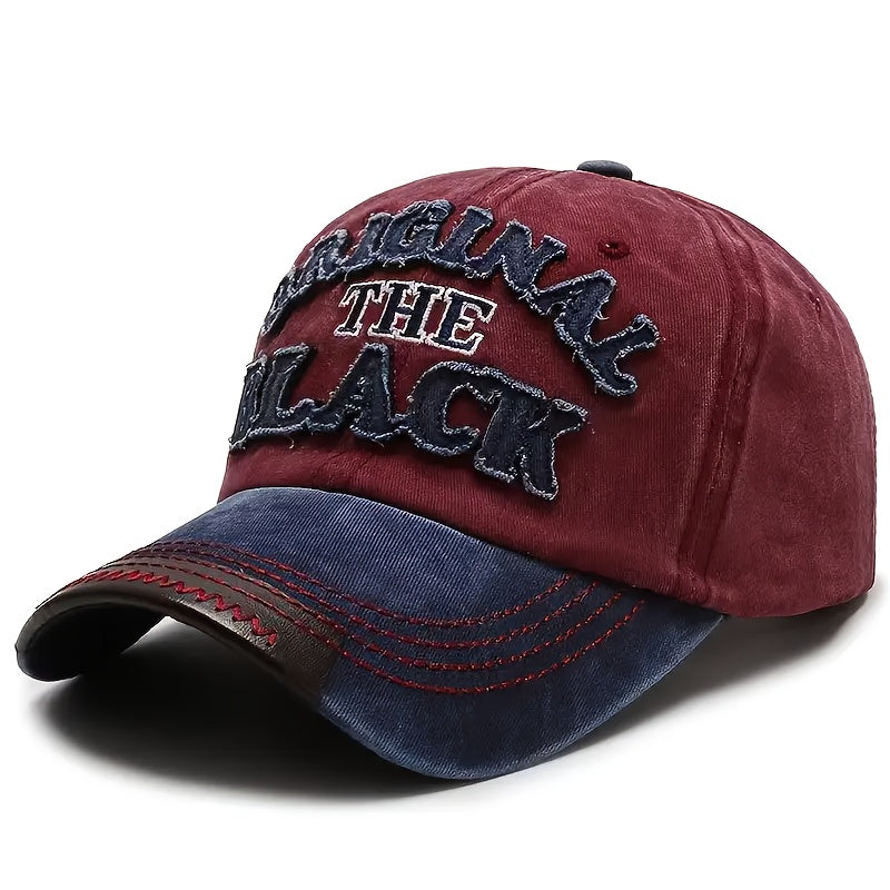 Unisex Baseball Cap THE BLACK Letter Hat Dark Style Visor Outdoor Sports Party Versatile Brimmed Hat Adjustable Size A Great Gift